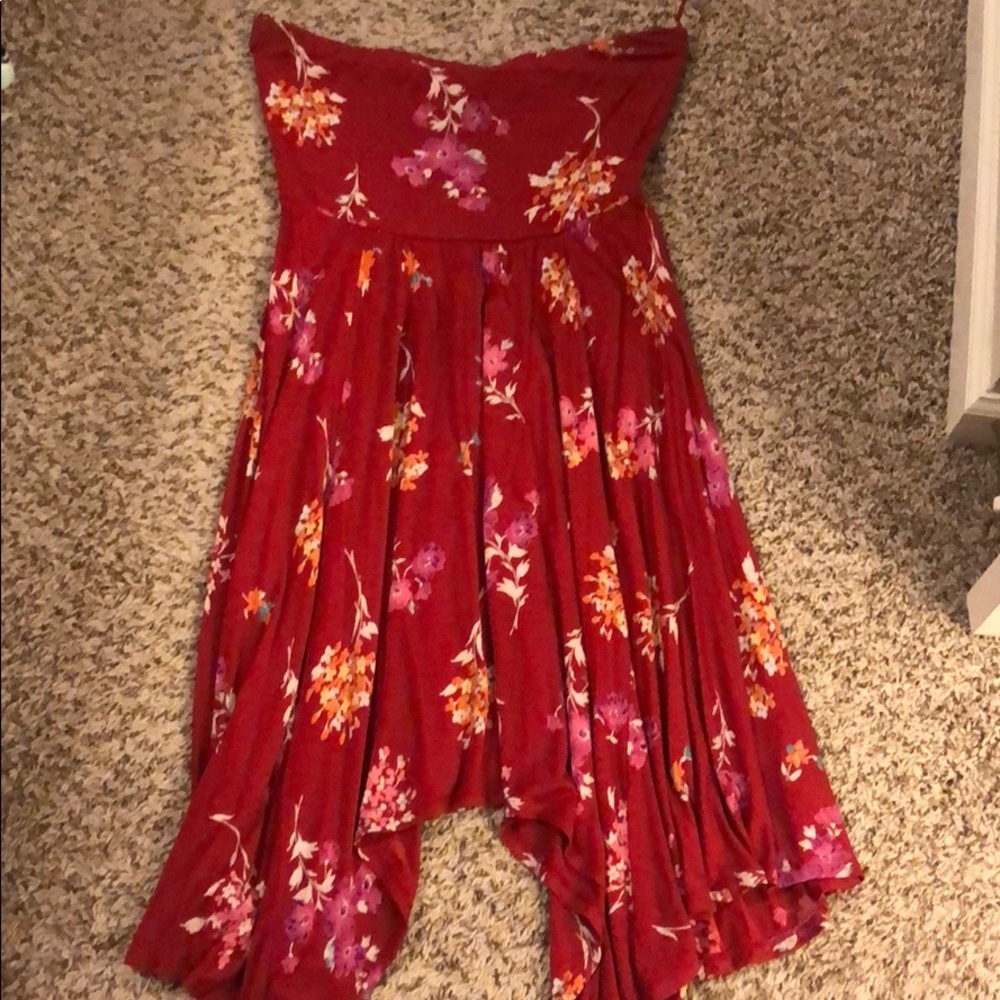 Strapless flower dress